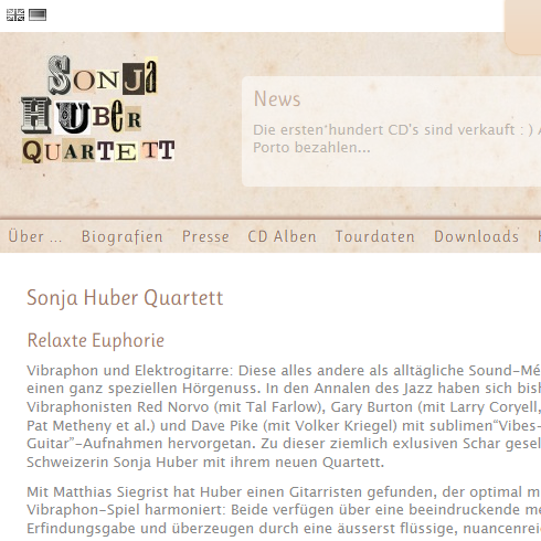 sonjahuberquartett.ch - homepage